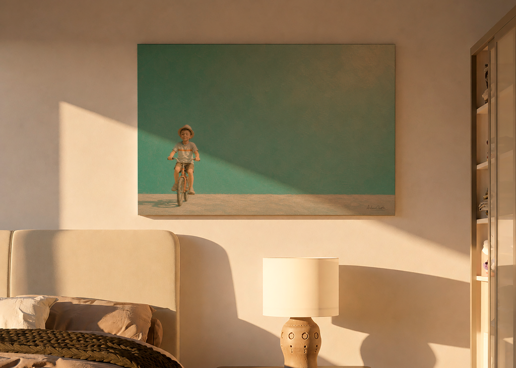 Childhood Memories II | Canvas Print | Stretched Canvas | Minimalist Wall Art | Nostalgic Child Artwork | Museum-Quality Giclée Canvas