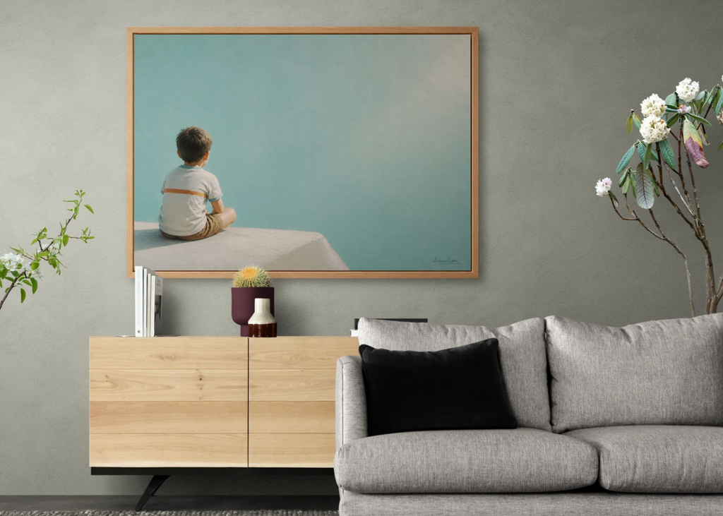 Childhood Memories I | Framed Canvas | Minimalist Wall Art | Nostalgic Child Artwork | Premium Framed Canvas
