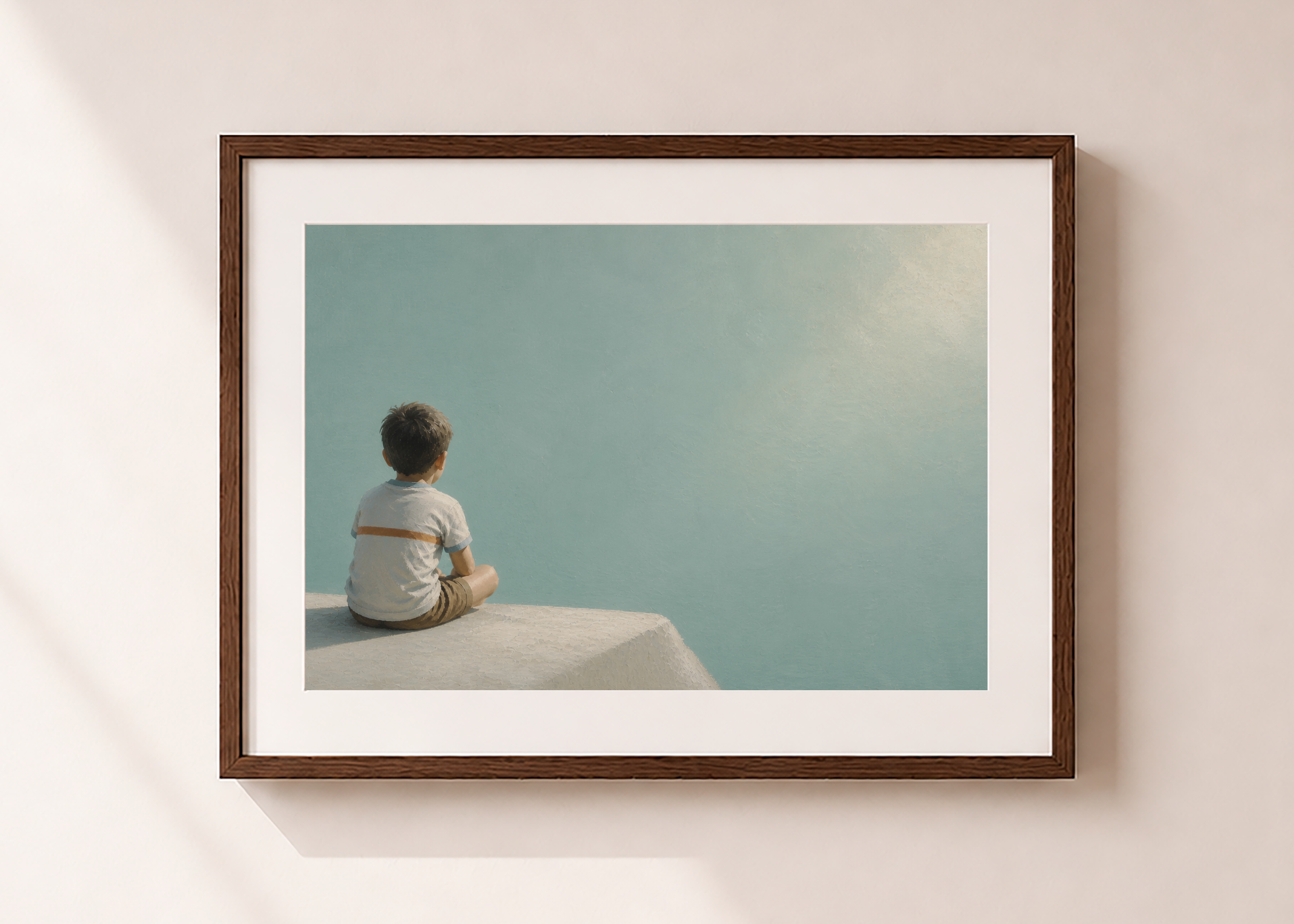 Childhood Memories I | Framed Fine Art Print | Minimalist Wall Art | Solid Wood Frame | Museum-Quality Giclée Print