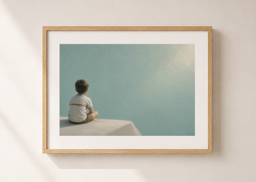 Childhood Memories I | Framed Fine Art Print | Minimalist Wall Art | Solid Wood Frame | Museum-Quality Giclée Print