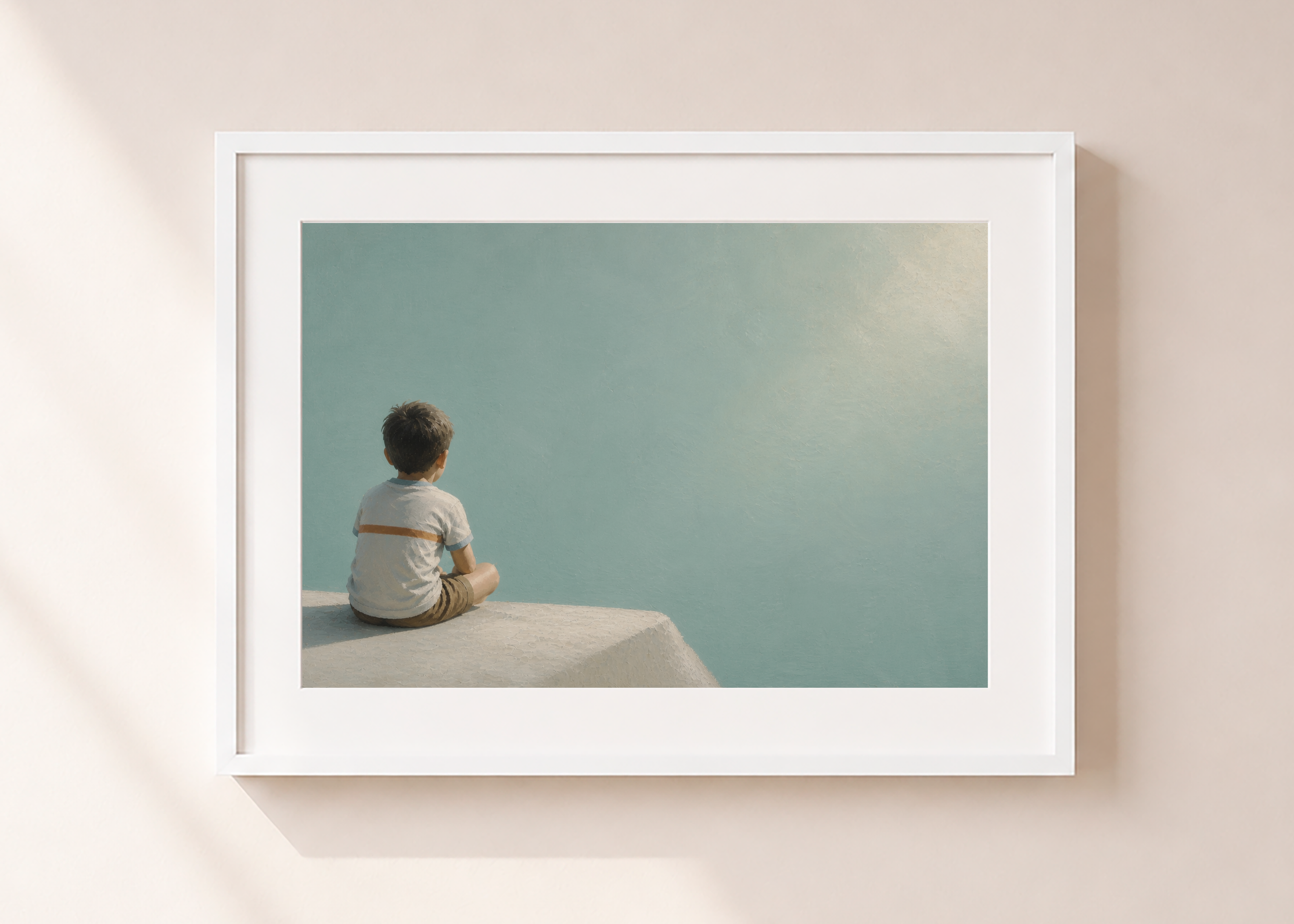 Childhood Memories I | Framed Fine Art Print | Minimalist Wall Art | Solid Wood Frame | Museum-Quality Giclée Print
