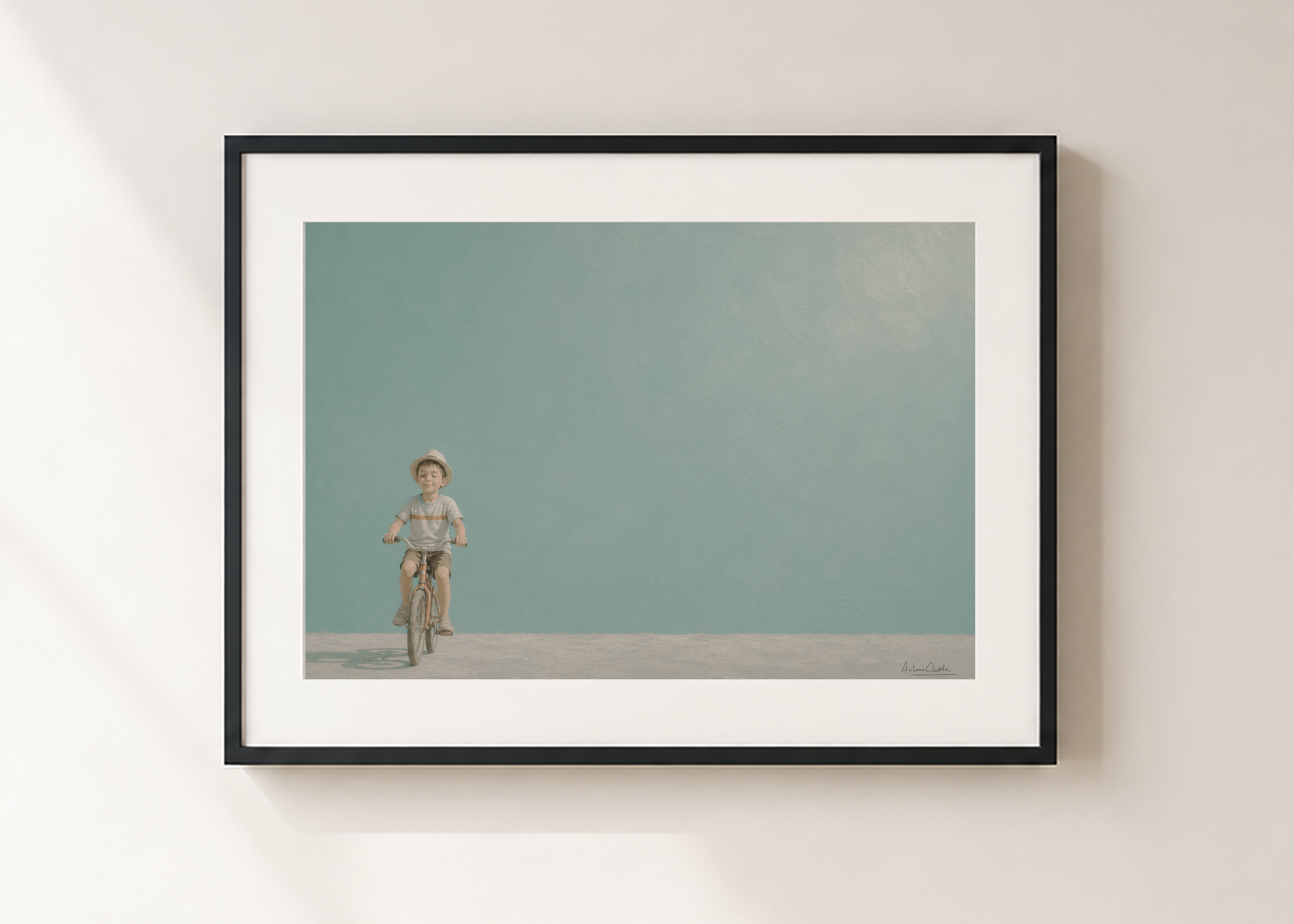 Childhood Memories II | Framed Fine Art Print | Minimalist Wall Art | Nostalgic Child Artwork | Museum-Quality Giclée Print
