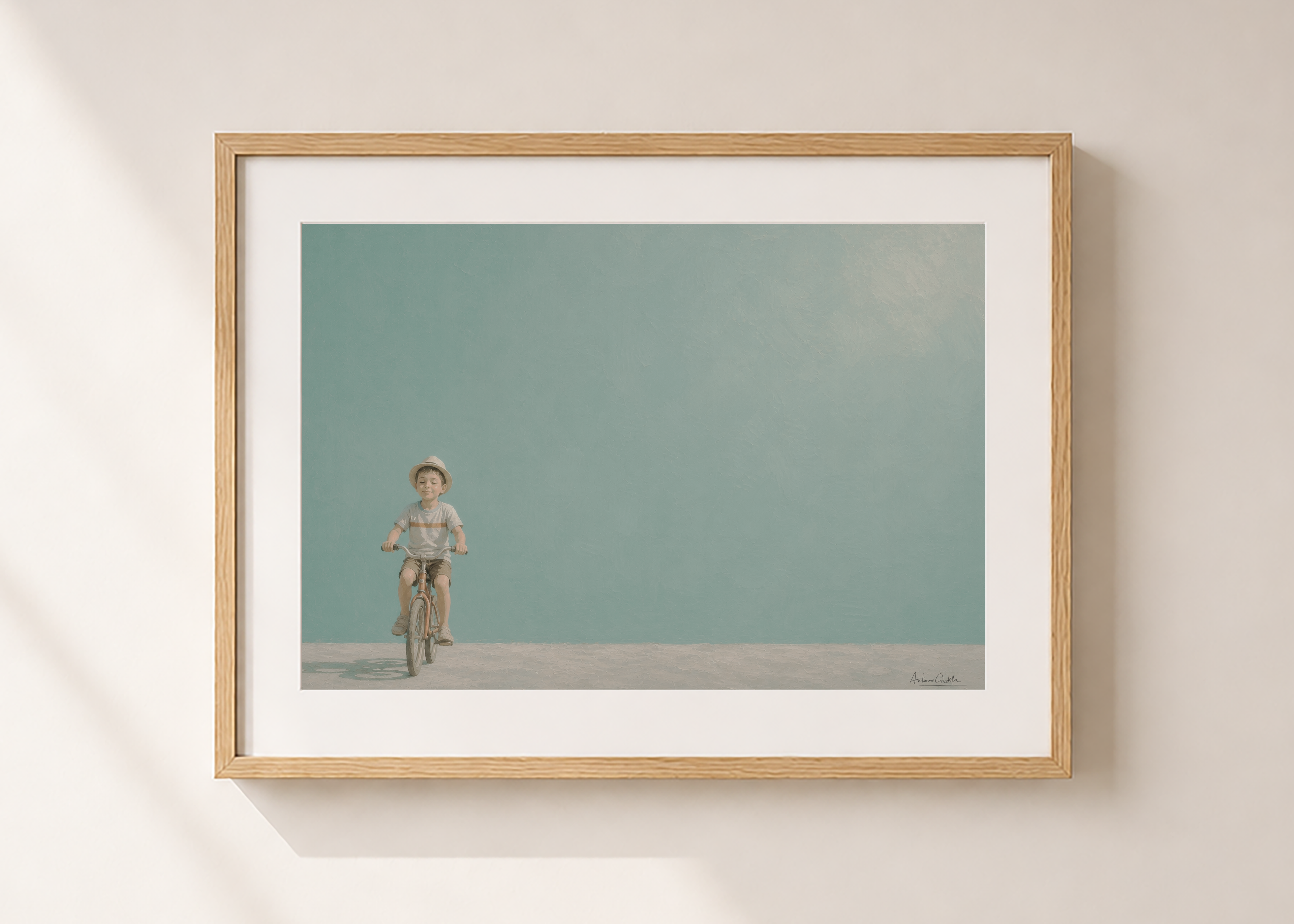 Childhood Memories II | Framed Fine Art Print | Minimalist Wall Art | Nostalgic Child Artwork | Museum-Quality Giclée Print