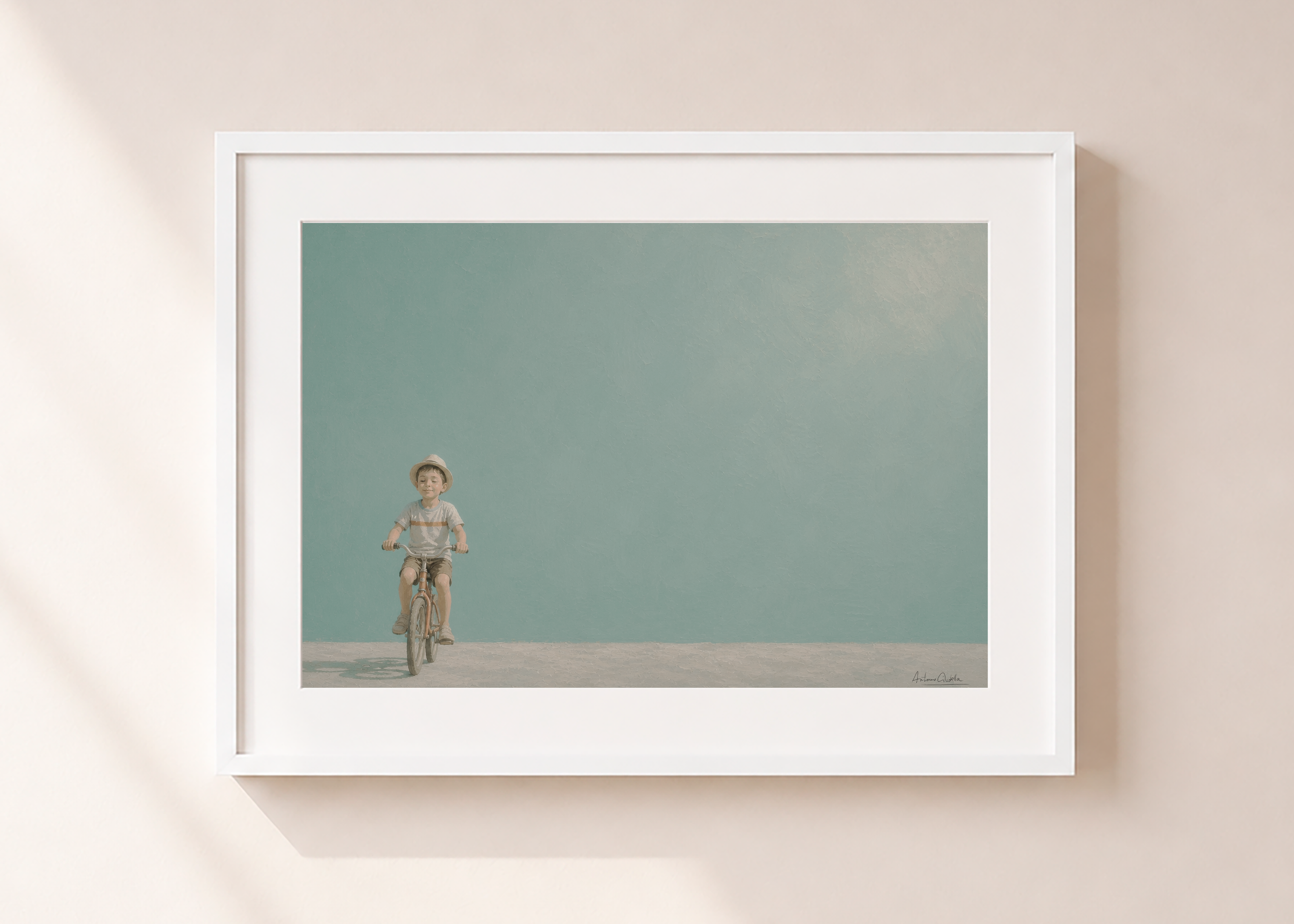 Childhood Memories II | Framed Fine Art Print | Minimalist Wall Art | Nostalgic Child Artwork | Museum-Quality Giclée Print