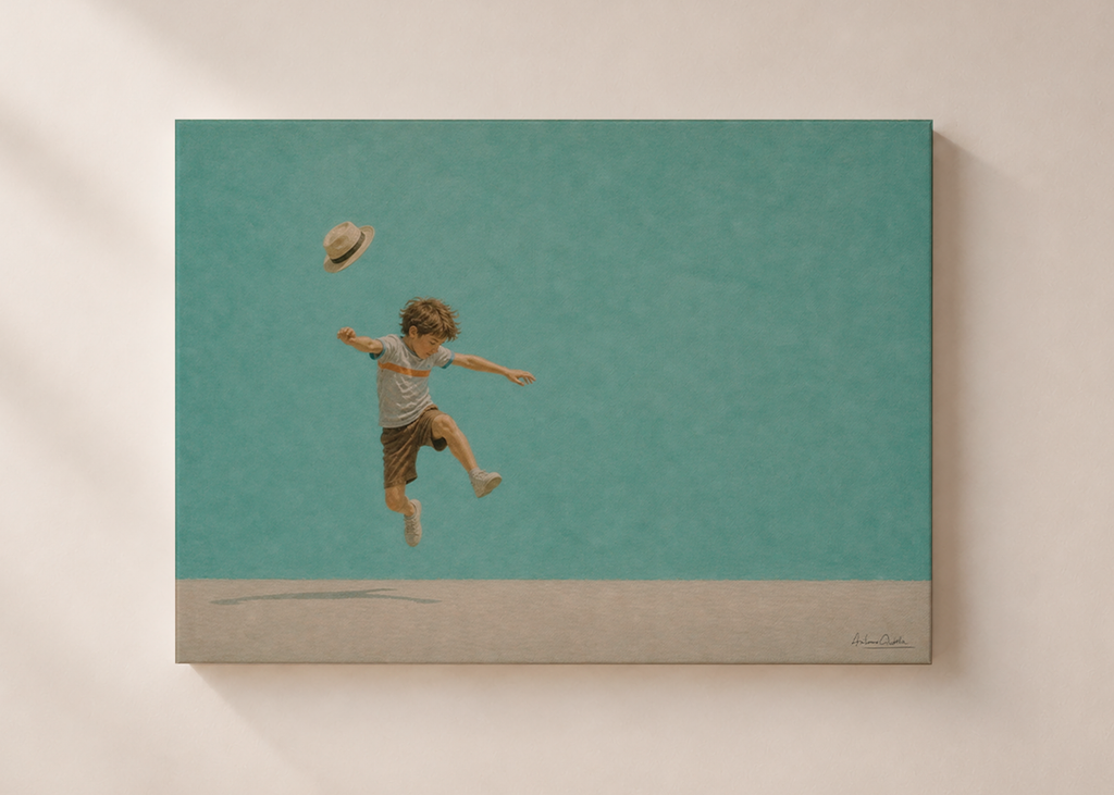 Childhood Memories VI | Canvas Print | Stretched Canvas | Minimalist Wall Art | Nostalgic Child Artwork | Museum-Quality Giclée Canvas