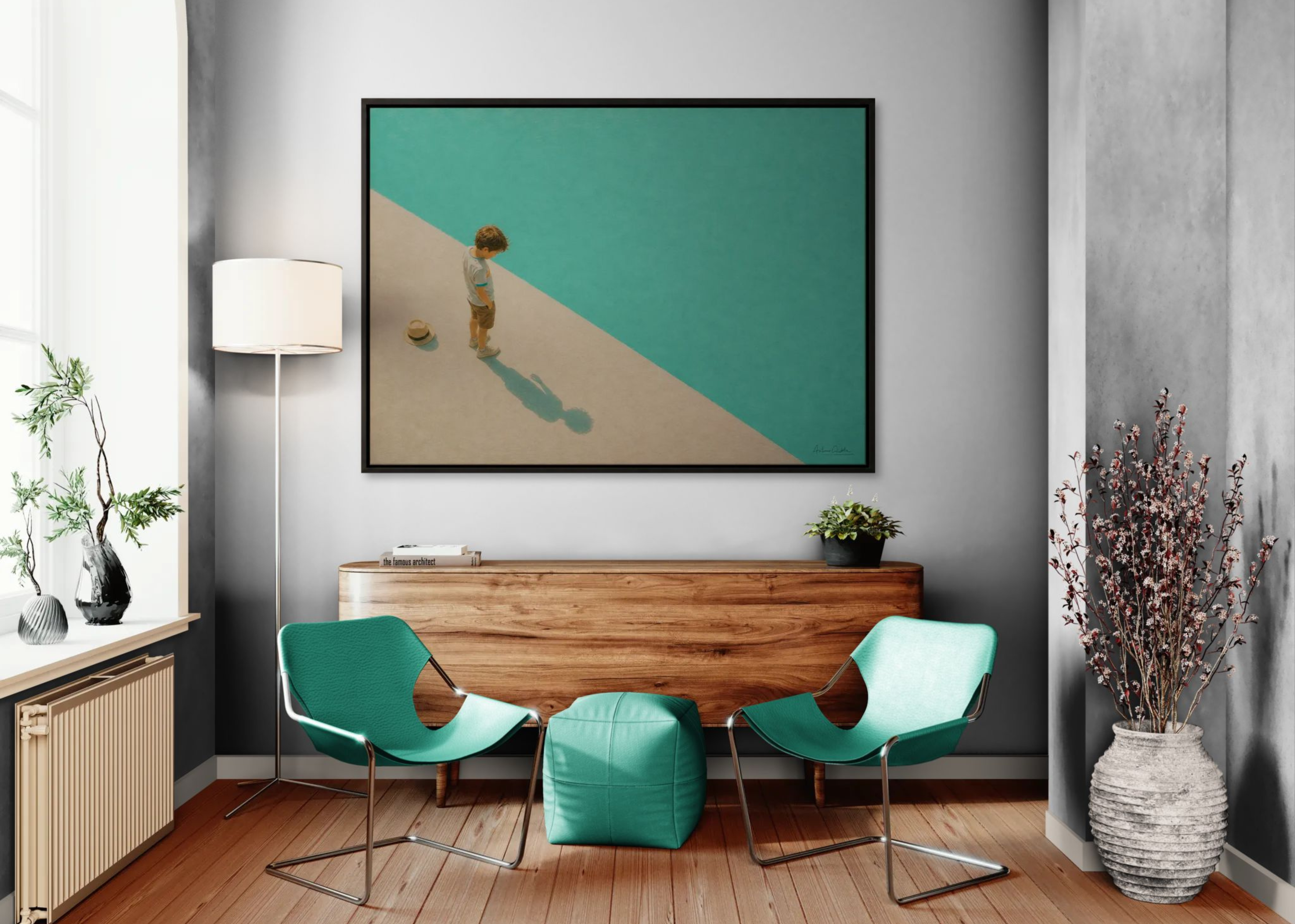 Childhood Memories VIII | Framed Canvas | Minimalist Child Wall Art | Nostalgic Artwork