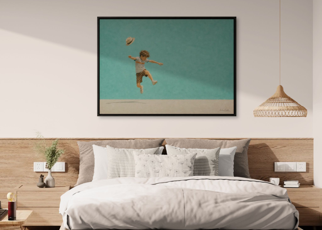 Childhood Memories VI | Framed Canvas | Minimalist Child Wall Art | Nostalgic Artwork