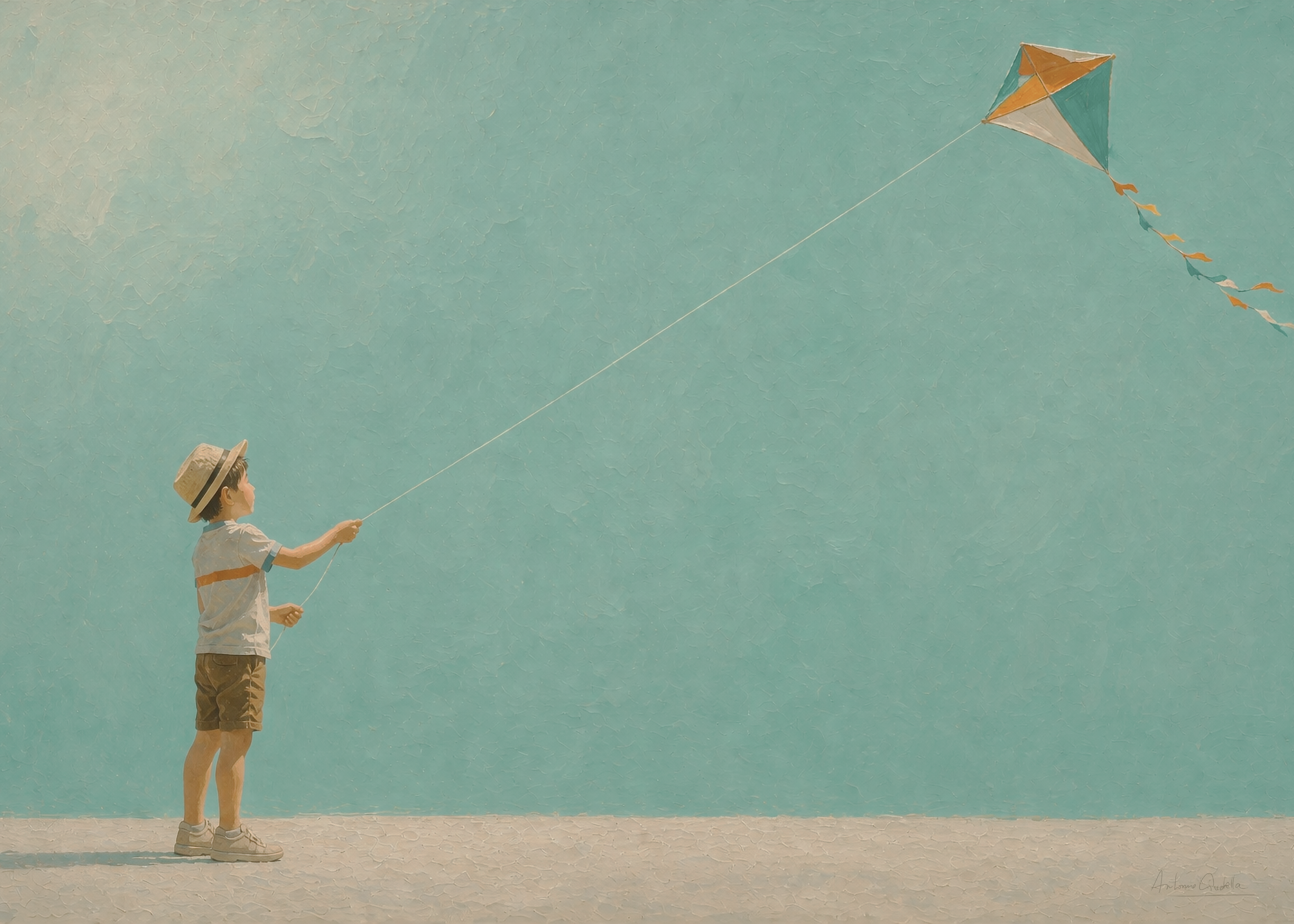 Childhood Memories III | Fine Art Print | Minimalist Wall Art | Nostalgic Child Artwork | Museum-Quality Giclée Print
