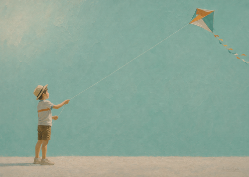 Childhood Memories III | Fine Art Print | Minimalist Wall Art | Nostalgic Child Artwork | Museum-Quality Giclée Print