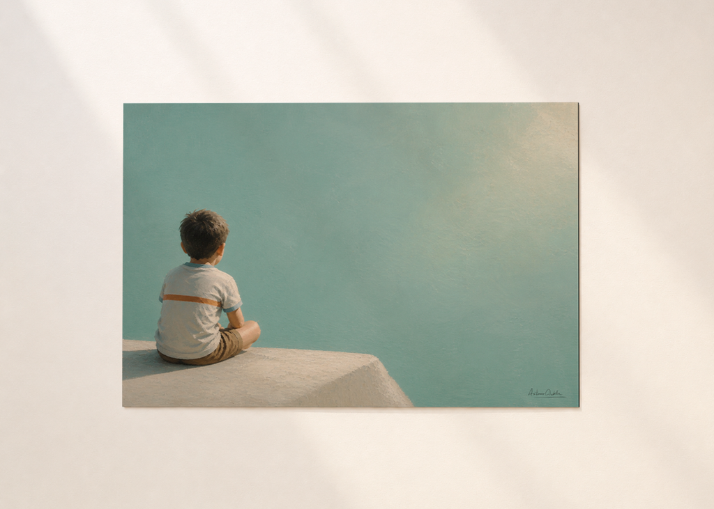 Childhood Memories I | Fine Art Print | Minimalist Wall Art | Nostalgic Child Artwork | Museum-Quality Giclée Print