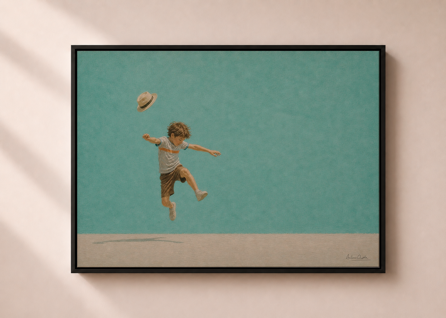Childhood Memories VI | Framed Canvas | Minimalist Child Wall Art | Nostalgic Artwork