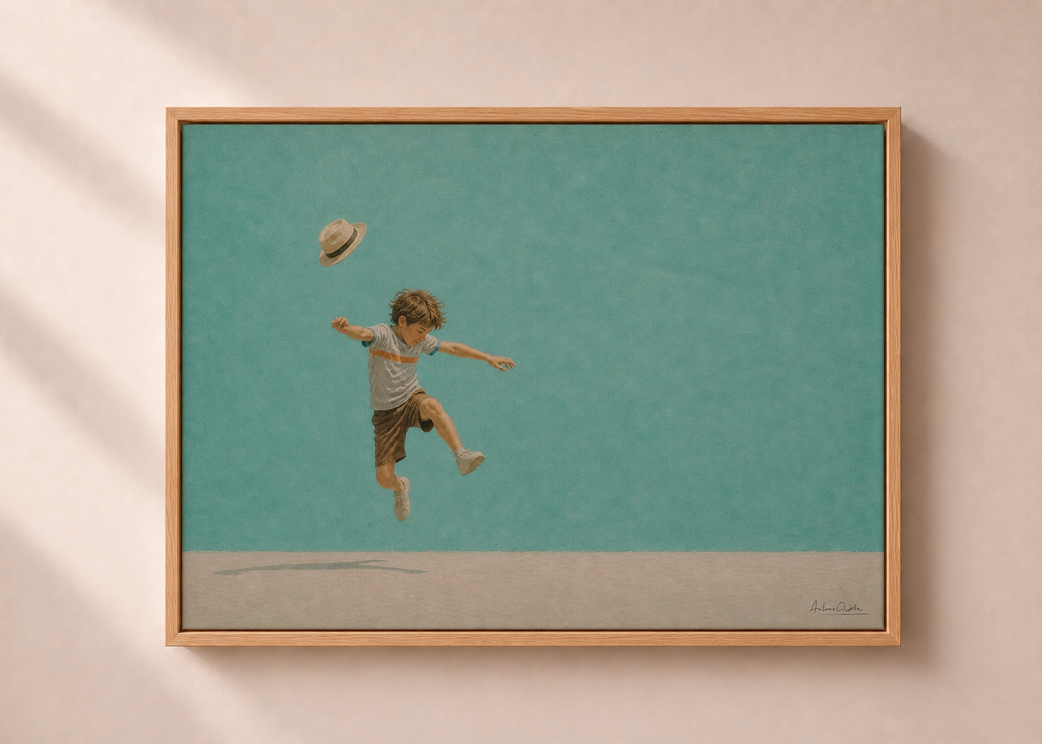 Childhood Memories VI | Framed Canvas | Minimalist Child Wall Art | Nostalgic Artwork