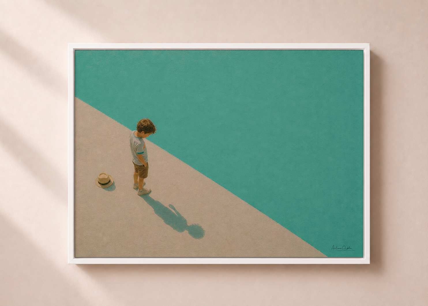Childhood Memories VIII | Framed Canvas | Minimalist Child Wall Art | Nostalgic Artwork