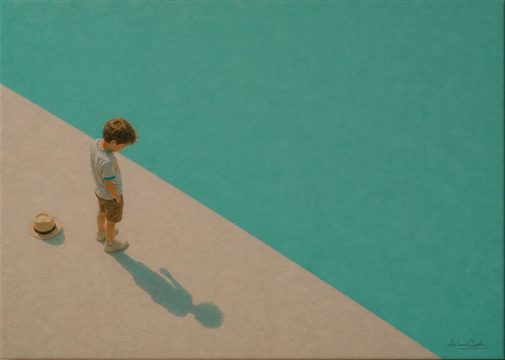 Childhood Memories VIII | Canvas Print | Stretched Canvas | Minimalist Wall Art | Nostalgic Child Artwork | Museum-Quality Giclée Canvas