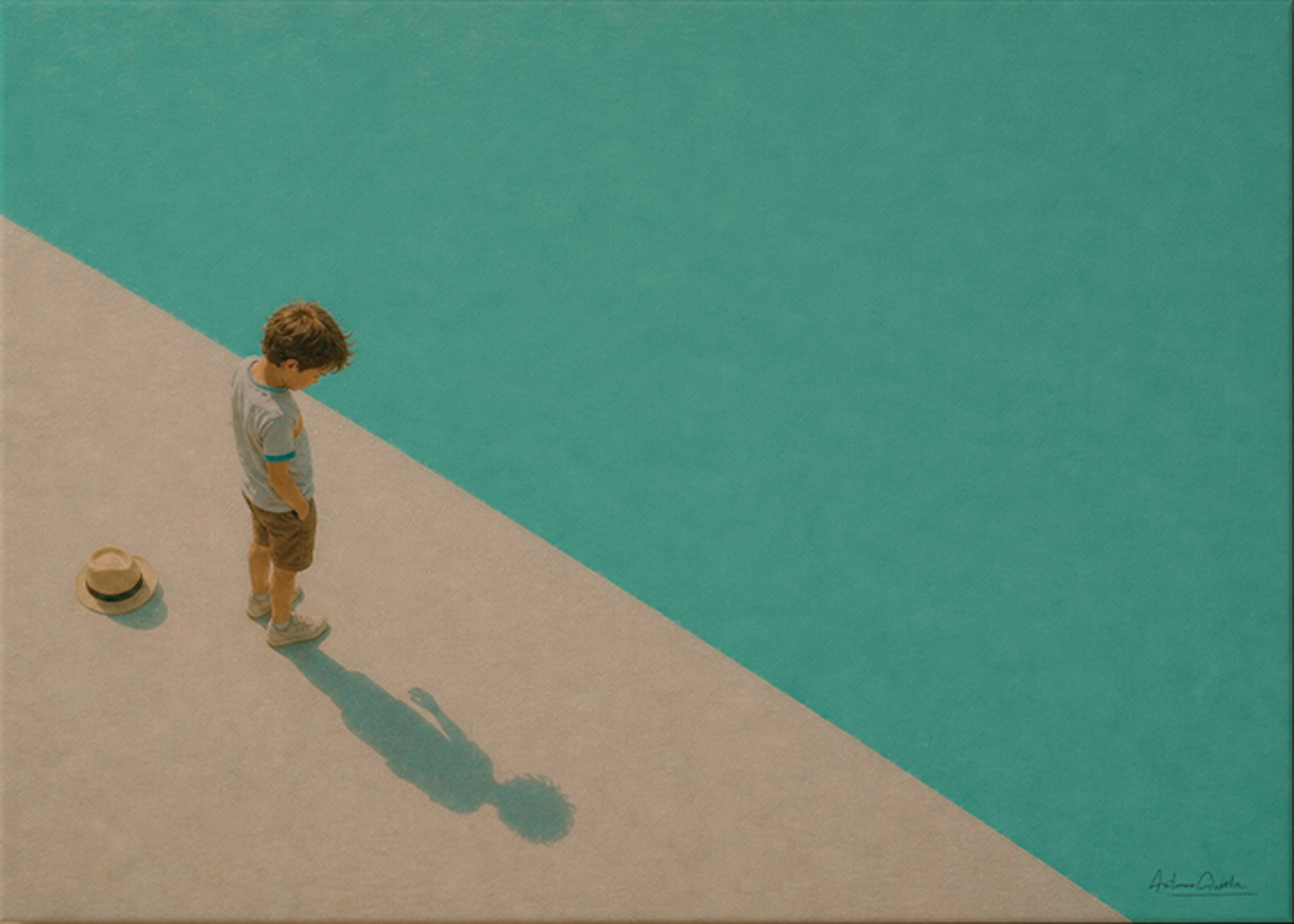 Childhood Memories VIII | Canvas Print | Stretched Canvas | Minimalist Wall Art | Nostalgic Child Artwork | Museum-Quality Giclée Canvas