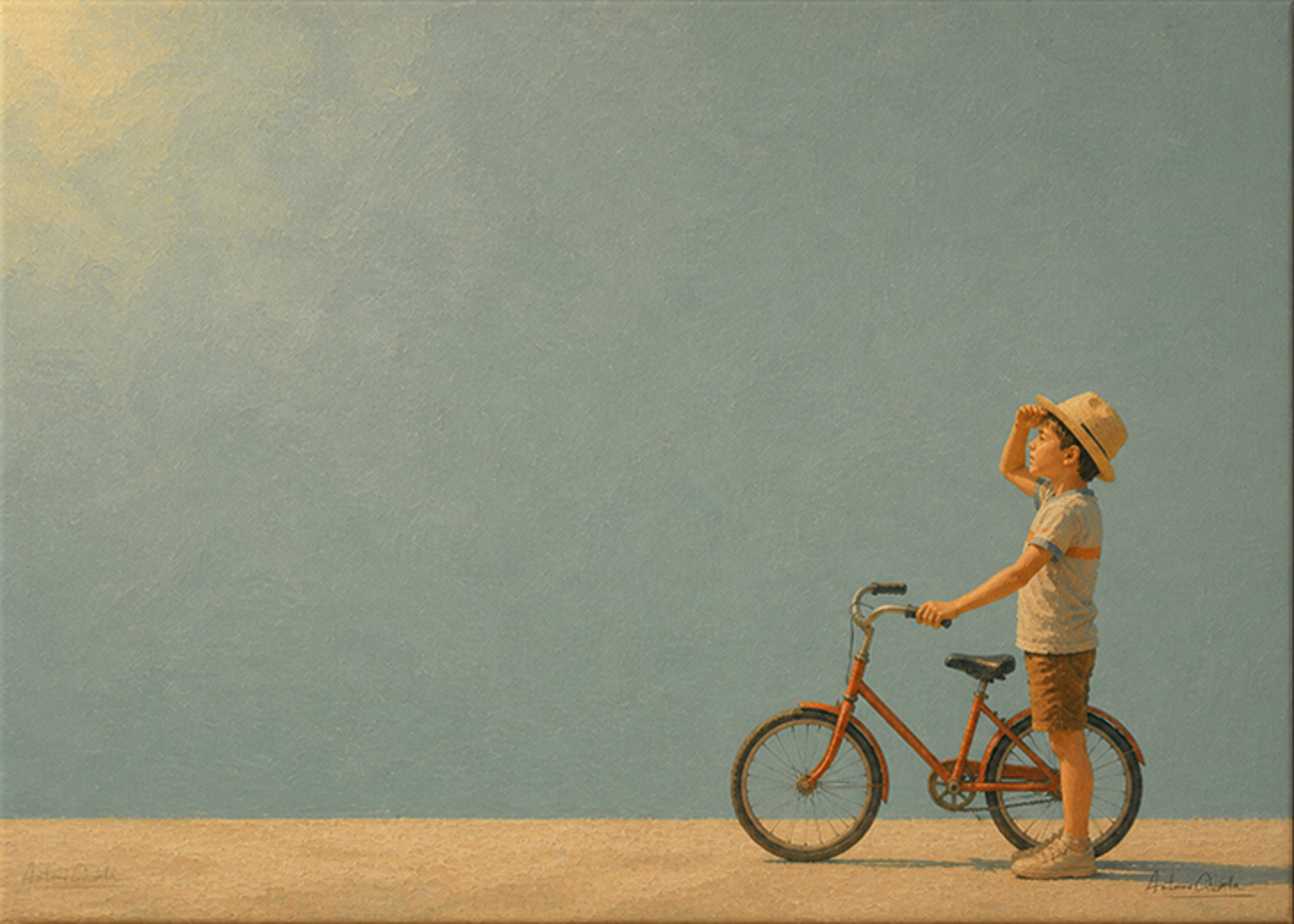 Childhood Memories V | Canvas Print | Stretched Canvas | Minimalist Wall Art | Nostalgic Child Artwork | Museum-Quality Giclée Canvas