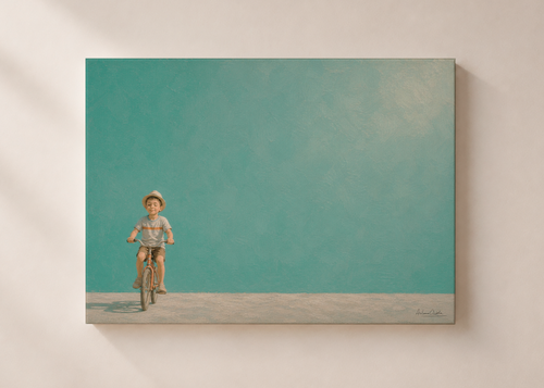 Childhood Memories II | Canvas Print | Stretched Canvas | Minimalist Wall Art | Nostalgic Child Artwork | Museum-Quality Giclée Canvas