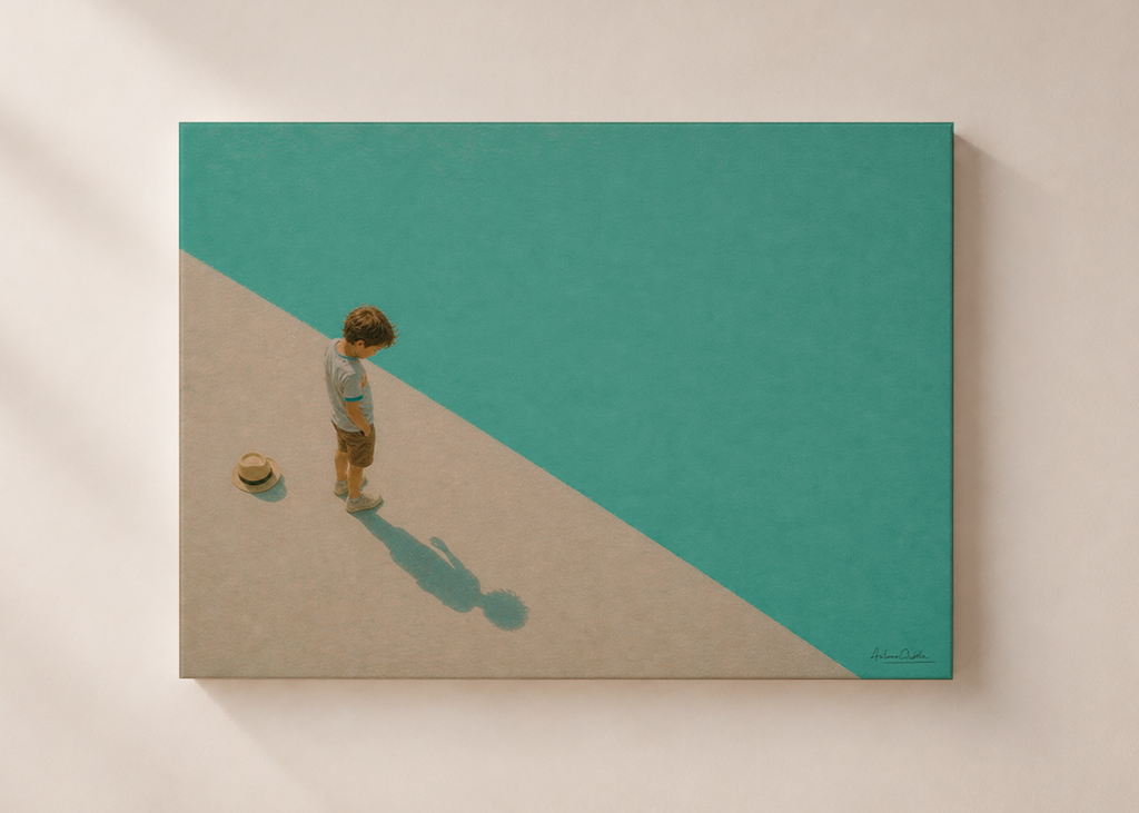 Childhood Memories VIII | Canvas Print | Stretched Canvas | Minimalist Wall Art | Nostalgic Child Artwork | Museum-Quality Giclée Canvas