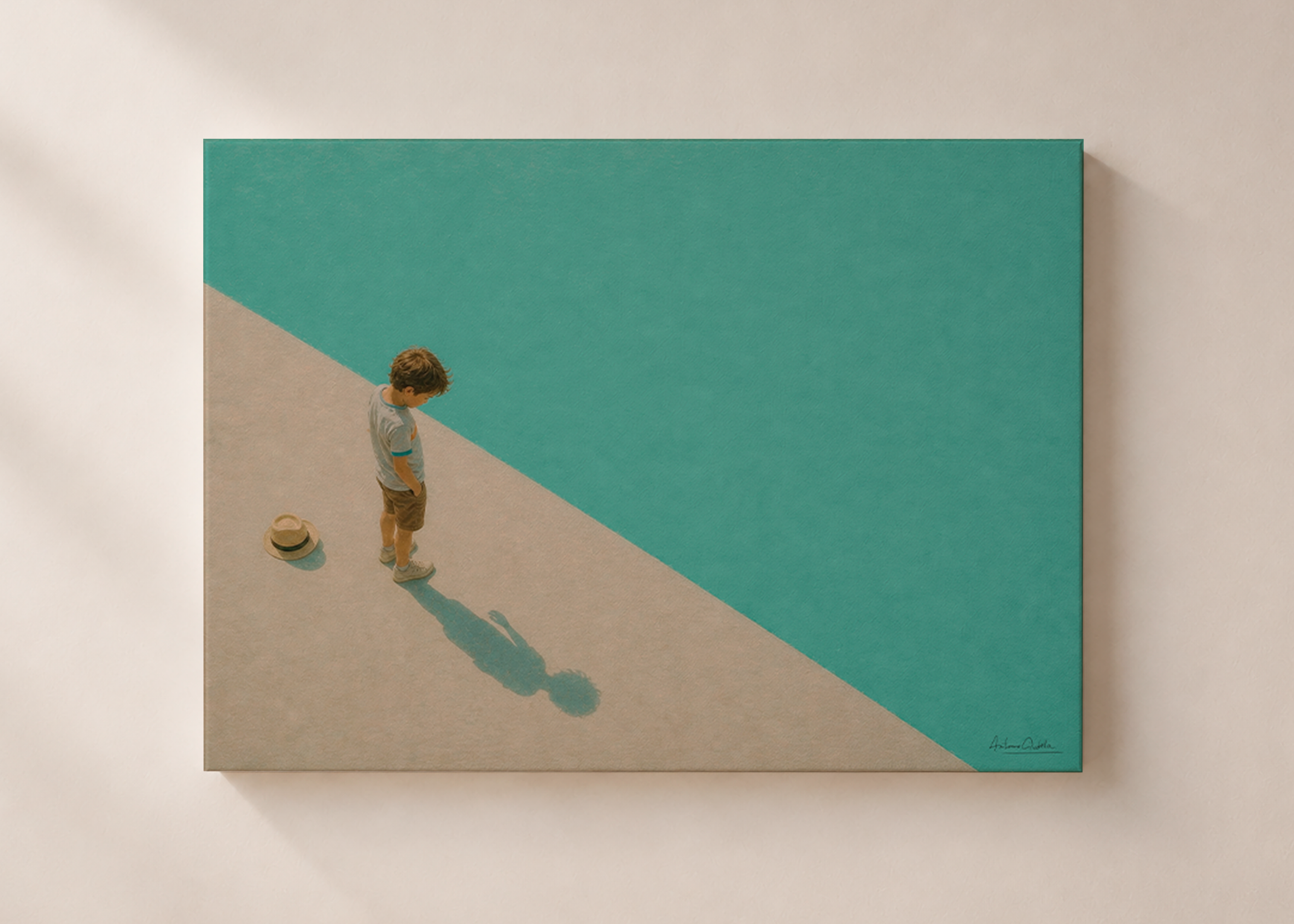 Childhood Memories VIII | Canvas Print | Stretched Canvas | Minimalist Wall Art | Nostalgic Child Artwork | Museum-Quality Giclée Canvas