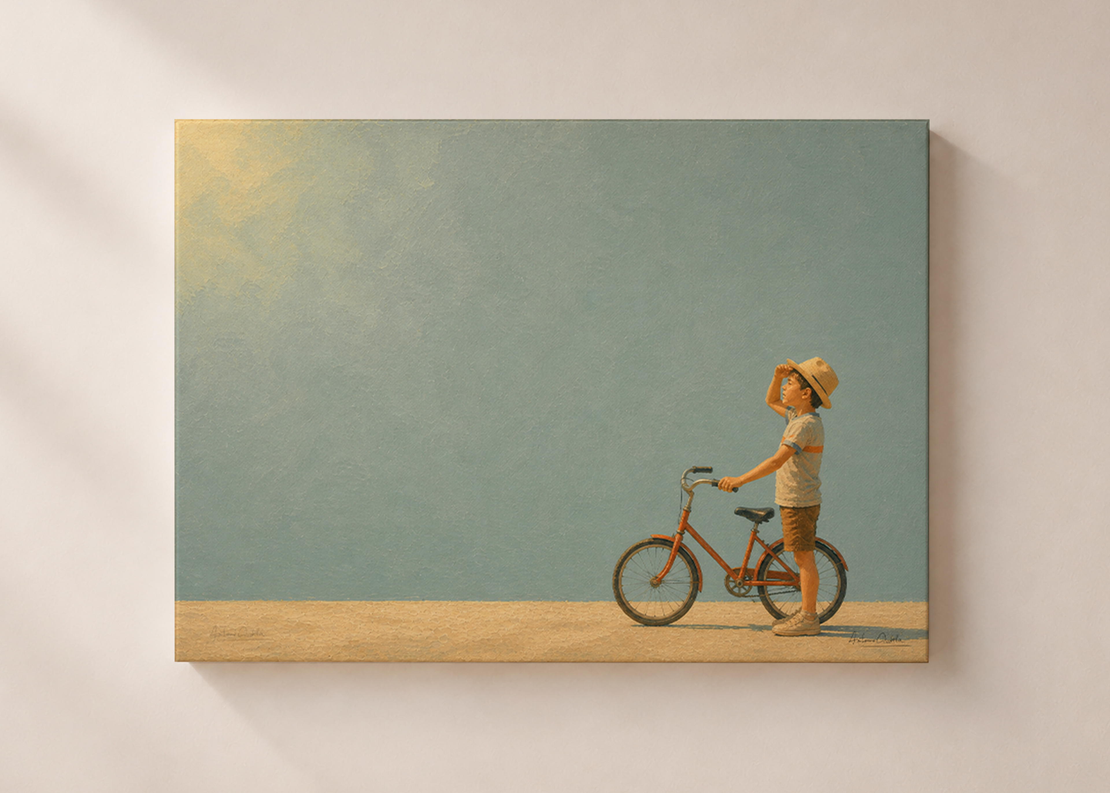 Childhood Memories V | Canvas Print | Stretched Canvas | Minimalist Wall Art | Nostalgic Child Artwork | Museum-Quality Giclée Canvas