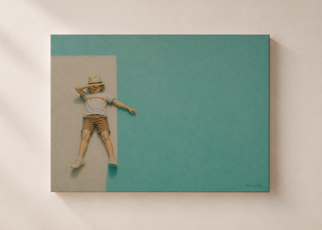 Childhood Memories VII | Canvas Print | Stretched Canvas | Minimalist Wall Art | Nostalgic Child Artwork | Museum-Quality Giclée Canvas