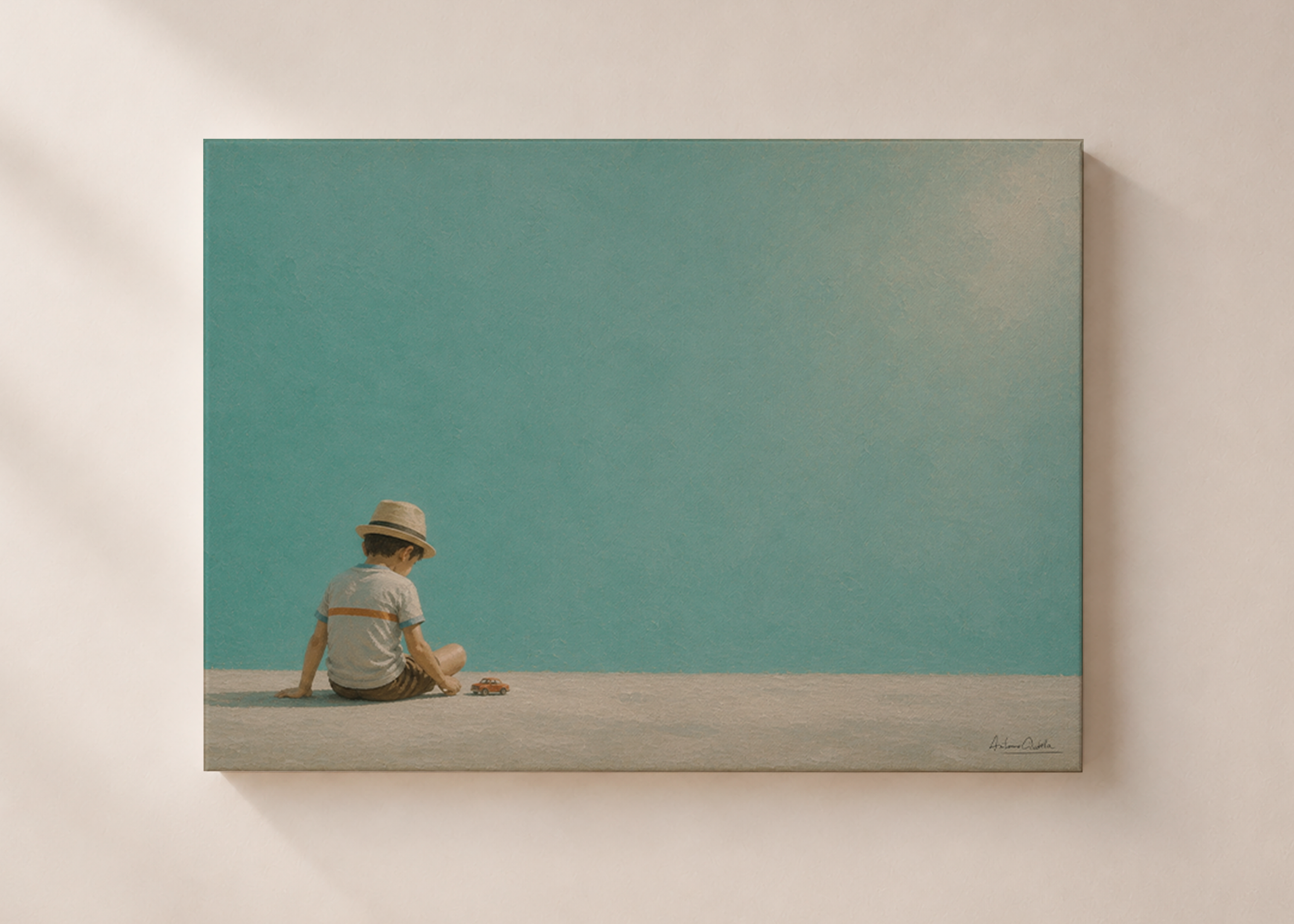 Childhood Memories IV | Canvas Print | Stretched Canvas | Minimalist Wall Art | Nostalgic Child Artwork | Museum-Quality Giclée Canvas